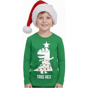 image:imageTstars Merry Swishmas Basketball Christmas Long Sleeve Shirt Kids Youth  Soft cotton basketball long sleeve tee great for Christmas ugly sweater party hoops fans youth kids giftTrex Tree  Green