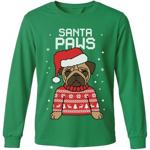 image:imageTstars Merry Swishmas Basketball Christmas Long Sleeve Shirt Kids Youth  Soft cotton basketball long sleeve tee great for Christmas ugly sweater party hoops fans youth kids giftPaws  Green