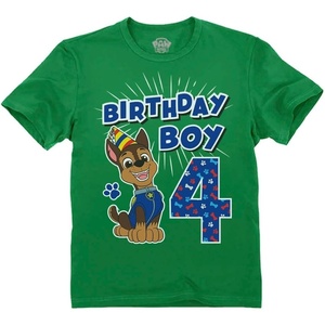 image:imageTstars Paw Patrol Chase 4th 5th Birthday Shirt Toddler Boy Party Tee  Soft licensed Chase tee great for 4th or 5th birthday pup party four five year old boy photo gift4th Birthday  Green