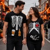 image:imageTstars Maternity Skeleton Halloween Shirt Mom Dad Couples Pregnancy Set  Soft cotton xray maternity set great for Halloween pregnancy announcement gender reveal couples photo giftBlack