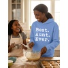 image:imageTstars Best Aunt Ever Hoodie Women Auntie Gift from Niece Nephew Pullover  Cozy fleece auntie hoodie great for gift from niece or nephew birthday matching family favorite aunt giftCalifornia Blue