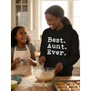 image:imageTstars Best Aunt Ever Hoodie Women Auntie Gift from Niece Nephew Pullover  Cozy fleece auntie hoodie great for gift from niece or nephew birthday matching family favorite aunt giftBlack