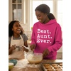 image:imageTstars Best Aunt Ever Hoodie Women Auntie Gift from Niece Nephew Pullover  Cozy fleece auntie hoodie great for gift from niece or nephew birthday matching family favorite aunt giftPink