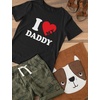 image:imageTstars Best Dad Ever Kids Shirt Toddler Youth Boy Girl Fathers Day Tee  Soft cotton tee great for Fathers Day gift from son or daughter matching dad photos toddler youthHeart  California Blue