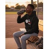 image:imageTstars Eat Sleep Baseball Hoodie Men Player Coach Fan Game Day Pullover  Cozy fleece baseball hoodie great for players coaches and fans batting practice game day ballpark giftBlack