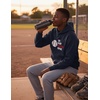 image:imageTstars Eat Sleep Baseball Hoodie Men Player Coach Fan Game Day Pullover  Cozy fleece baseball hoodie great for players coaches and fans batting practice game day ballpark giftBlue