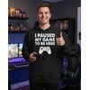 image:imageTstars I Paused My Game Hoodie Men Funny Gamer Teen Boys Video Game Gift  Cozy fleece gamer hoodie great for video game fans gamer humor teen boys dad son gift for gamersAdult  Black
