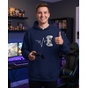 image:imageTstars I Paused My Game Hoodie Men Funny Gamer Teen Boys Video Game Gift  Cozy fleece gamer hoodie great for video game fans gamer humor teen boys dad son gift for gamersHeartbeat  Blue