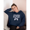image:imageTstars I Paused My Game Hoodie Men Funny Gamer Teen Boys Video Game Gift  Cozy fleece gamer hoodie great for video game fans gamer humor teen boys dad son gift for gamersAdult  Blue