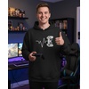 image:imageTstars I Paused My Game Hoodie Men Funny Gamer Teen Boys Video Game Gift  Cozy fleece gamer hoodie great for video game fans gamer humor teen boys dad son gift for gamersHeartbeat  Black