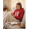 image:imageTstars Volleyball Hoodie Women Teen Girls Love Player Coach Fan Sporty  Cozy fleece volleyball hoodie great for players coaches and fans practice game day teen girls giftRed