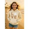 image:imageTstars Volleyball Hoodie Women Teen Girls Love Player Coach Fan Sporty  Cozy fleece volleyball hoodie great for players coaches and fans practice game day teen girls giftCream