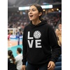 image:imageTstars Volleyball Hoodie Women Teen Girls Love Player Coach Fan Sporty  Cozy fleece volleyball hoodie great for players coaches and fans practice game day teen girls giftBlack