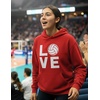 image:imageTstars Volleyball Hoodie Women Teen Girls Love Player Coach Fan Sporty  Cozy fleece volleyball hoodie great for players coaches and fans practice game day teen girls giftRed
