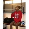image:imageTstars Volleyball Hoodie Women Teen Girls Love Player Coach Fan Sporty  Cozy fleece volleyball hoodie great for players coaches and fans practice game day teen girls giftRed