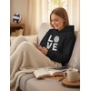 image:imageTstars Volleyball Hoodie Women Teen Girls Love Player Coach Fan Sporty  Cozy fleece volleyball hoodie great for players coaches and fans practice game day teen girls giftBlack