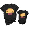 image:imageTstars Taco Taquito Mommy and Me Matching Shirts Funny Mom Baby Gift Set  Soft cotton matching set great for baby shower first Mothers Day mommy and me photos funny new mom giftTaco Black  Taquito Black