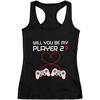 image:imageTstars Video Gamer Valentines Day Shirt Controllers Heart Player 2 Racerback Tank TopBlack