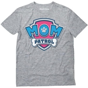 image:imageTstars Paw Patrol Dad Mom Matching Shirts Fathers Mothers Day Couple  Soft licensed Paw Patrol matching tees great for Fathers or Mothers Day family photos couple parent giftMom Patrol  Gray
