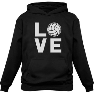 image:imageTstars Volleyball Hoodie Women Teen Girls Love Player Coach Fan Sporty  Cozy fleece volleyball hoodie great for players coaches and fans practice game day teen girls giftBlack