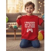 image:imageTstars I Paused My Game Shirt Boys Funny Gamer Kids Youth Video Game Tee  Soft cotton gamer tee great for video game fans gamer humor back to school Christmas youth boys giftRed