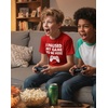 image:imageTstars I Paused My Game Shirt Boys Funny Gamer Kids Youth Video Game Tee  Soft cotton gamer tee great for video game fans gamer humor back to school Christmas youth boys giftRed