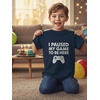 image:imageTstars I Paused My Game Shirt Boys Funny Gamer Kids Youth Video Game Tee  Soft cotton gamer tee great for video game fans gamer humor back to school Christmas youth boys giftHeather Navy