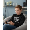image:imageTstars Youth Hockey Hoodie Kids Goalie Player Fan My Favorite Season  Cozy fleece hockey hoodie great for young players and fans rink warmup cold weather goalie season giftBlack
