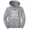 image:imageTstars Youth Hockey Hoodie Kids Goalie Player Fan My Favorite Season  Cozy fleece hockey hoodie great for young players and fans rink warmup cold weather goalie season giftGray