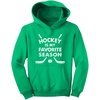 image:imageTstars Youth Hockey Hoodie Kids Goalie Player Fan My Favorite Season  Cozy fleece hockey hoodie great for young players and fans rink warmup cold weather goalie season giftGreen
