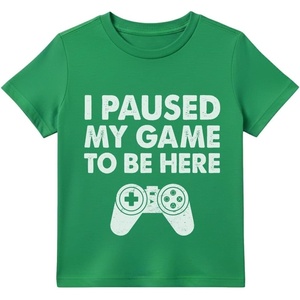 image:imageTstars I Paused My Game Shirt Boys Funny Gamer Kids Youth Video Game Tee  Soft cotton gamer tee great for video game fans gamer humor back to school Christmas youth boys giftGreen