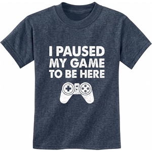 image:imageTstars I Paused My Game Shirt Boys Funny Gamer Kids Youth Video Game Tee  Soft cotton gamer tee great for video game fans gamer humor back to school Christmas youth boys giftHeather Navy