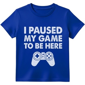 image:imageTstars I Paused My Game Shirt Boys Funny Gamer Kids Youth Video Game Tee  Soft cotton gamer tee great for video game fans gamer humor back to school Christmas youth boys giftBlue