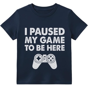 image:imageTstars I Paused My Game Shirt Boys Funny Gamer Kids Youth Video Game Tee  Soft cotton gamer tee great for video game fans gamer humor back to school Christmas youth boys giftNavy