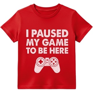 image:imageTstars I Paused My Game Shirt Boys Funny Gamer Kids Youth Video Game Tee  Soft cotton gamer tee great for video game fans gamer humor back to school Christmas youth boys giftRed