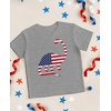image:imageTstars 4th of July Kids Shirt Toddler Patriotic USA Boy Girl Flag Tee  Soft red white blue flag tee great for 4th of July parade BBQ family matching patriotic kids giftDino  Gray