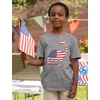 image:imageTstars 4th of July Kids Shirt Toddler Patriotic USA Boy Girl Flag Tee  Soft red white blue flag tee great for 4th of July parade BBQ family matching patriotic kids giftDino  Gray