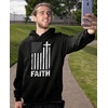 image:imageTstars Cross Hoodie Men Christian USA Flag Faith Patriotic Pullover  Cozy fleece faith cross hoodie great for church Christian gift patriotic USA flag 4th of July wearFaith  Black