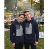 image:imageTstars Cross Hoodie Men Christian USA Flag Faith Patriotic Pullover  Cozy fleece faith cross hoodie great for church Christian gift patriotic USA flag 4th of July wearCross  Blue