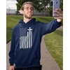 image:imageTstars Cross Hoodie Men Christian USA Flag Faith Patriotic Pullover  Cozy fleece faith cross hoodie great for church Christian gift patriotic USA flag 4th of July wearCross  Blue