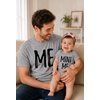 image:imageTstars Papa Bear Dad Baby Matching Shirt Bodysuit Funny Fathers Day Set  Soft cotton matching daddy and me set great for Fathers Day new dad baby shower family photo giftMini Me Dad Gray  Son Gray