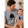 image:imageTstars Papa Bear Dad Baby Matching Shirt Bodysuit Funny Fathers Day Set  Soft cotton matching daddy and me set great for Fathers Day new dad baby shower family photo giftPapa Bear  Dad Gray  Baby Gray