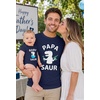 image:imageTstars Papa Bear Dad Baby Matching Shirt Bodysuit Funny Fathers Day Set  Soft cotton matching daddy and me set great for Fathers Day new dad baby shower family photo giftPapasaur Navy  Baby Navy