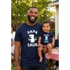 image:imageTstars Papa Bear Dad Baby Matching Shirt Bodysuit Funny Fathers Day Set  Soft cotton matching daddy and me set great for Fathers Day new dad baby shower family photo giftPapasaur Navy  Baby Navy