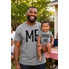 image:imageTstars Papa Bear Dad Baby Matching Shirt Bodysuit Funny Fathers Day Set  Soft cotton matching daddy and me set great for Fathers Day new dad baby shower family photo giftMini Me Dad Gray  Son Gray
