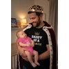 image:imageTstars Papa Bear Dad Baby Matching Shirt Bodysuit Funny Fathers Day Set  Soft cotton matching daddy and me set great for Fathers Day new dad baby shower family photo giftPrincess Man Black  Baby Wow Pink