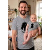 image:imageTstars Papa Bear Dad Baby Matching Shirt Bodysuit Funny Fathers Day Set  Soft cotton matching daddy and me set great for Fathers Day new dad baby shower family photo giftPapa Bear  Dad Gray  Baby Gray