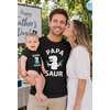 image:imageTstars Papa Bear Dad Baby Matching Shirt Bodysuit Funny Fathers Day Set  Soft cotton matching daddy and me set great for Fathers Day new dad baby shower family photo giftPapasaur Black  Baby Black