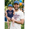 image:imageTstars Papa Bear Dad Baby Matching Shirt Bodysuit Funny Fathers Day Set  Soft cotton matching daddy and me set great for Fathers Day new dad baby shower family photo giftAll American  White Dad  Navy Baby