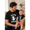 image:imageTstars Papa Bear Dad Baby Matching Shirt Bodysuit Funny Fathers Day Set  Soft cotton matching daddy and me set great for Fathers Day new dad baby shower family photo giftPapasaur Black  Baby Black